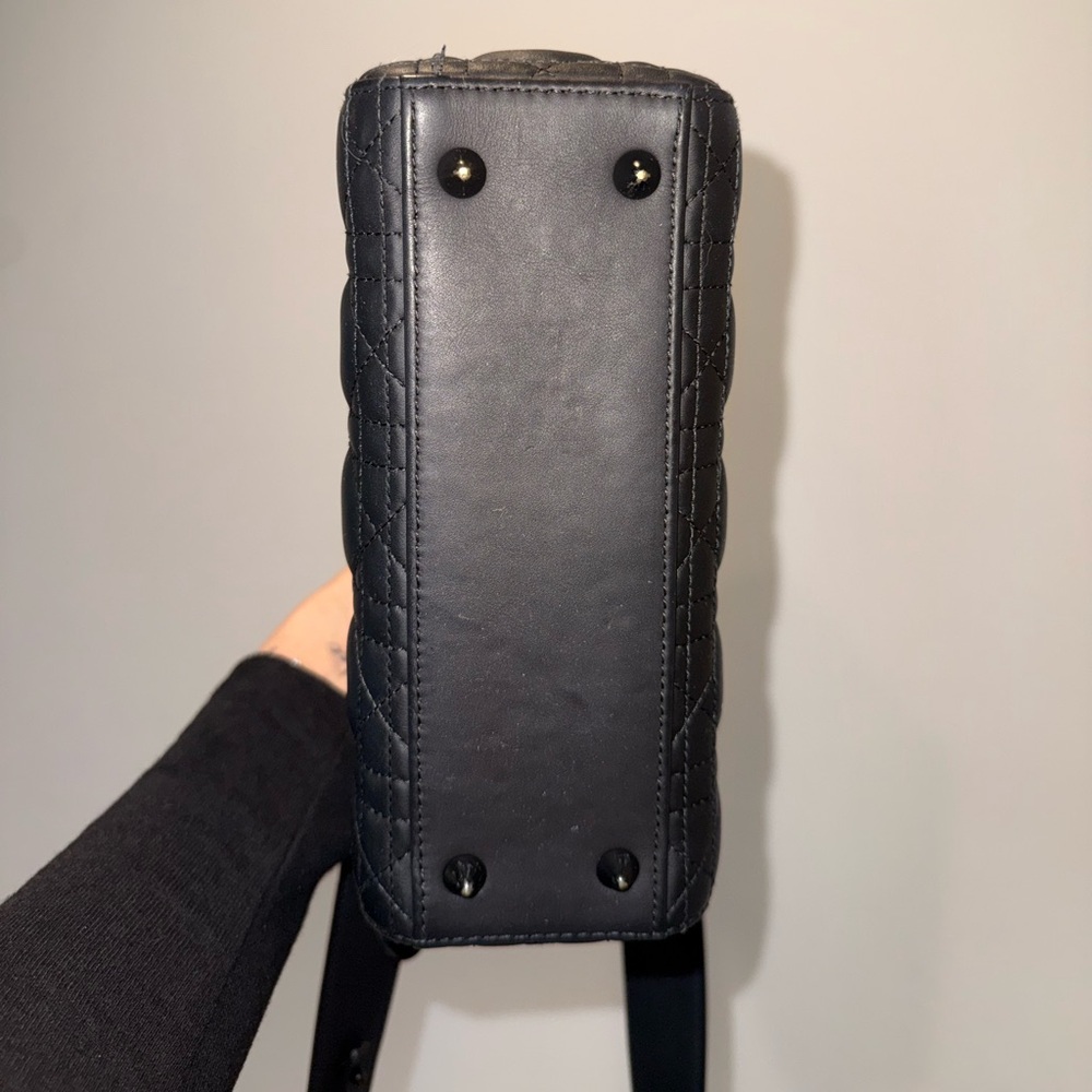 Authentic Ultra Matte Calfskin Cannage Small My ABCDior Lady Dior Black - Picture 5 of 12
